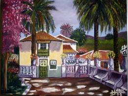 Plaza Canaria (Icod) Óleo sobre lienzo (enero de 2008) (Colección privada)