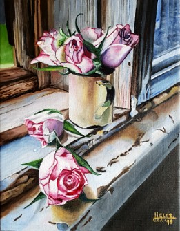 Desde la ventana II Oleo sobre lienzo (35x27 cm.) (enero de 2019) (Colección privada) ¡¡¡VENDIDO!!!