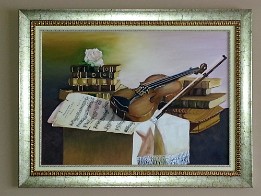 Composición Violín Oleo sobre tabla entelada (70x50 cm.) (octubre de 2013)