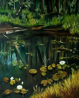 Nenúfares Oleo sobre lienzo (46x38 cm.) (diciembre de 2020)