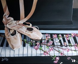 Ballet al piano Oleo sobre lienzo (46x38 cm.) (diciembre de 2019) (Colección privada) ¡¡¡VENDIDO!!!