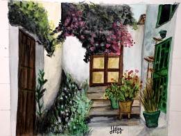 Patio Mogán Acuarela (agosto de 2008)