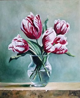 41. JARRON CON TULIPANES Jarrón con tulipanes