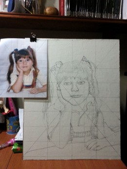 Retrato Rocío Dibujo a lápiz